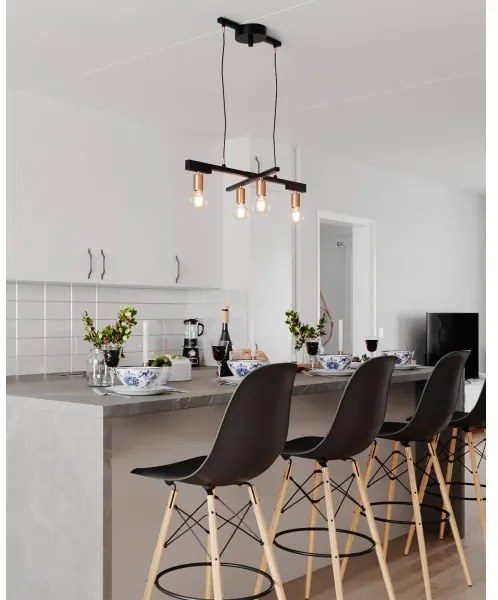 ByRydens 4201030-4002 - Závesný luster na lankách ZEONA 4xE27/5W/230V