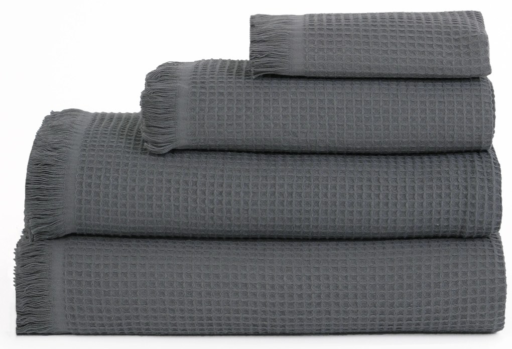 Vaflová osuška 100 × 150 cm ‒ Florencia tmavo sivá