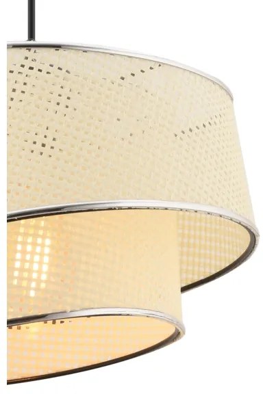 Závesný luster na lankách BARETTE 1xE27/60W/230V krémový/lesklý chróm