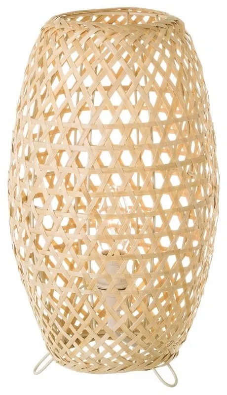 Bambusová stolová lampa v prírodnej farbe s bambusovým tienidlom (výška 36 cm) Natural Way – Casa Selección