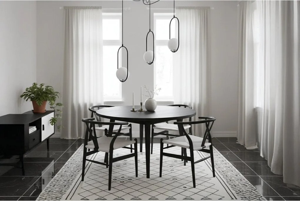 Závesné svietidlo Florence Spider, 3x biele sklenené tienidlo, b/ch, U