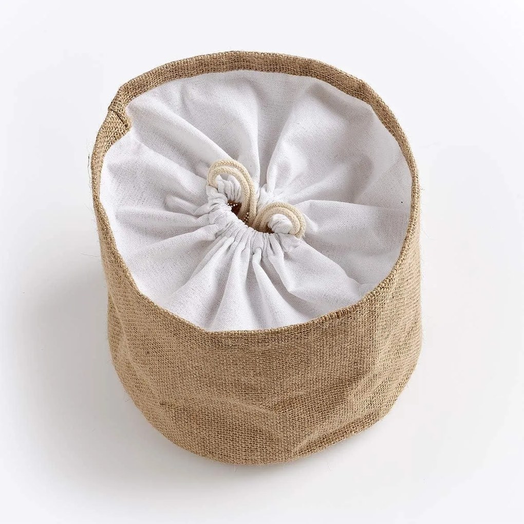 Zeller Present Jutové vrecko so zaväzovaním - multifunkčné, vnútro plast 21x17