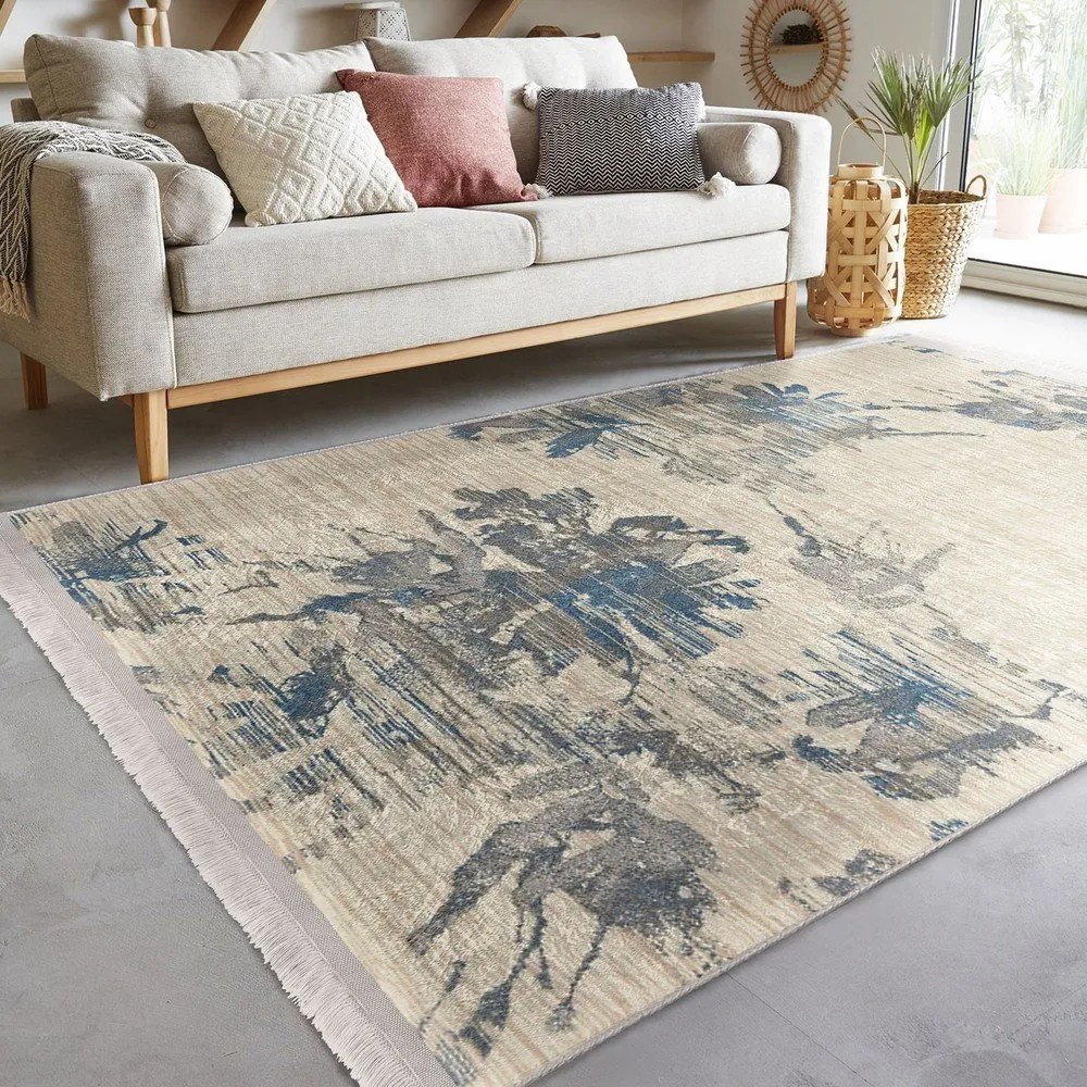 Modro-béžový koberec 80x150 cm - Mila Home