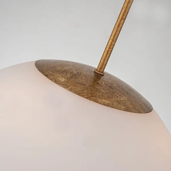 Quoizel STARING-3P-DG-OPAL-Luster na tyči STARING 3xE14/40W/230V pr.45,7cm zlatá