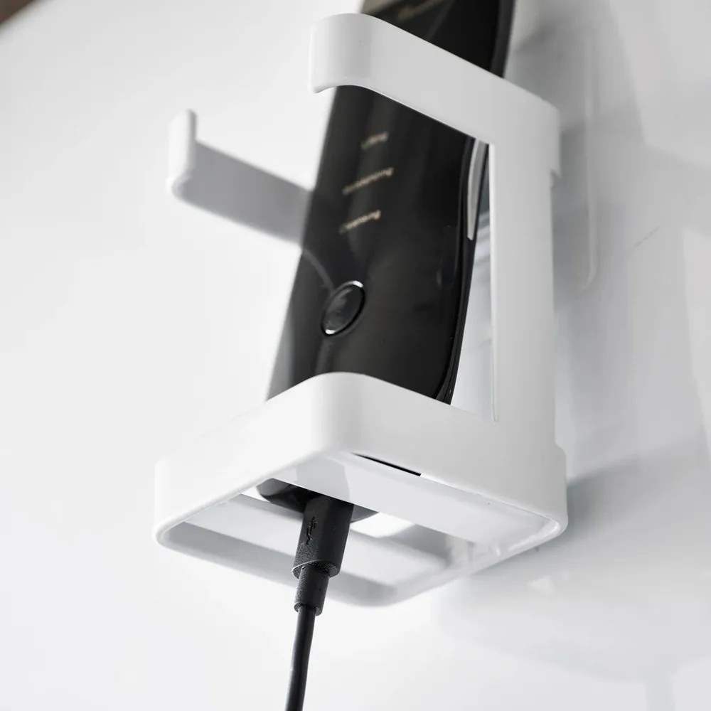 Biely kovový držiak zariadenia starostlivosti o pleť Film Hook – YAMAZAKI