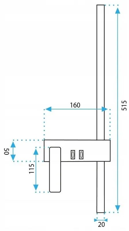 Toolight Toolight, LED nástenné svietidlo 8W, 4000K, APP1439-W RIGHT, čierna-zlatá lesklá, OSW-04777