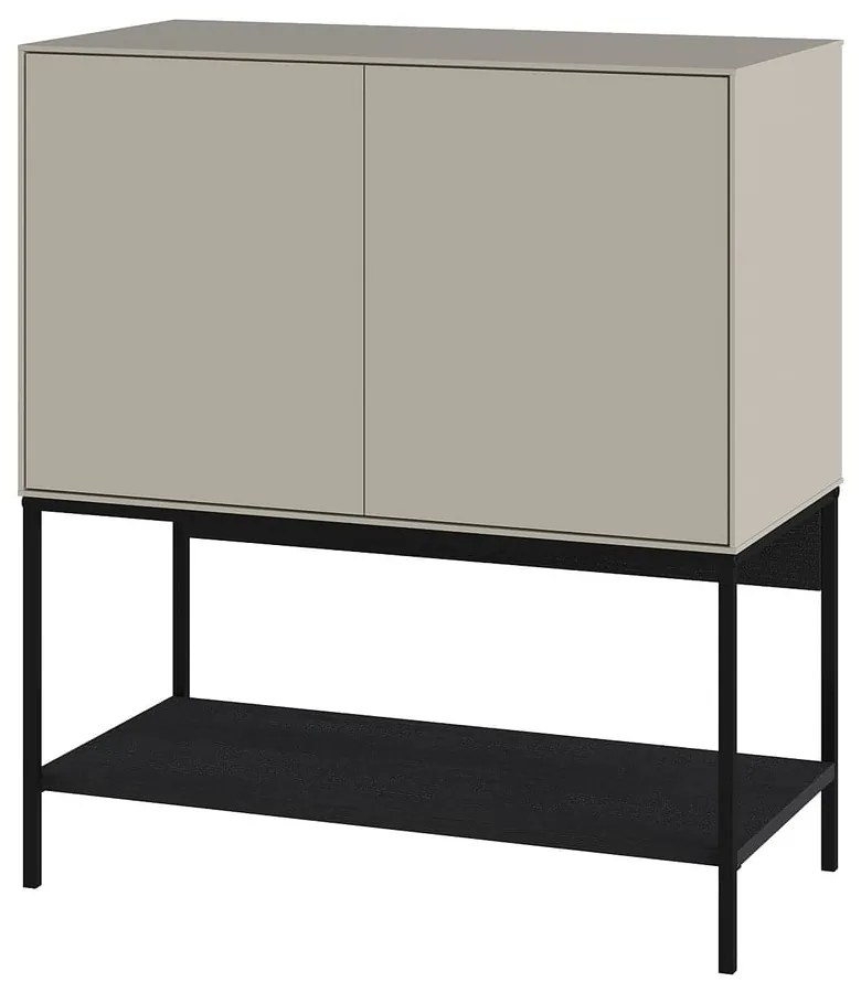 Čierno-krémová skrinka 80x90x40 cm Amira – Marckeric