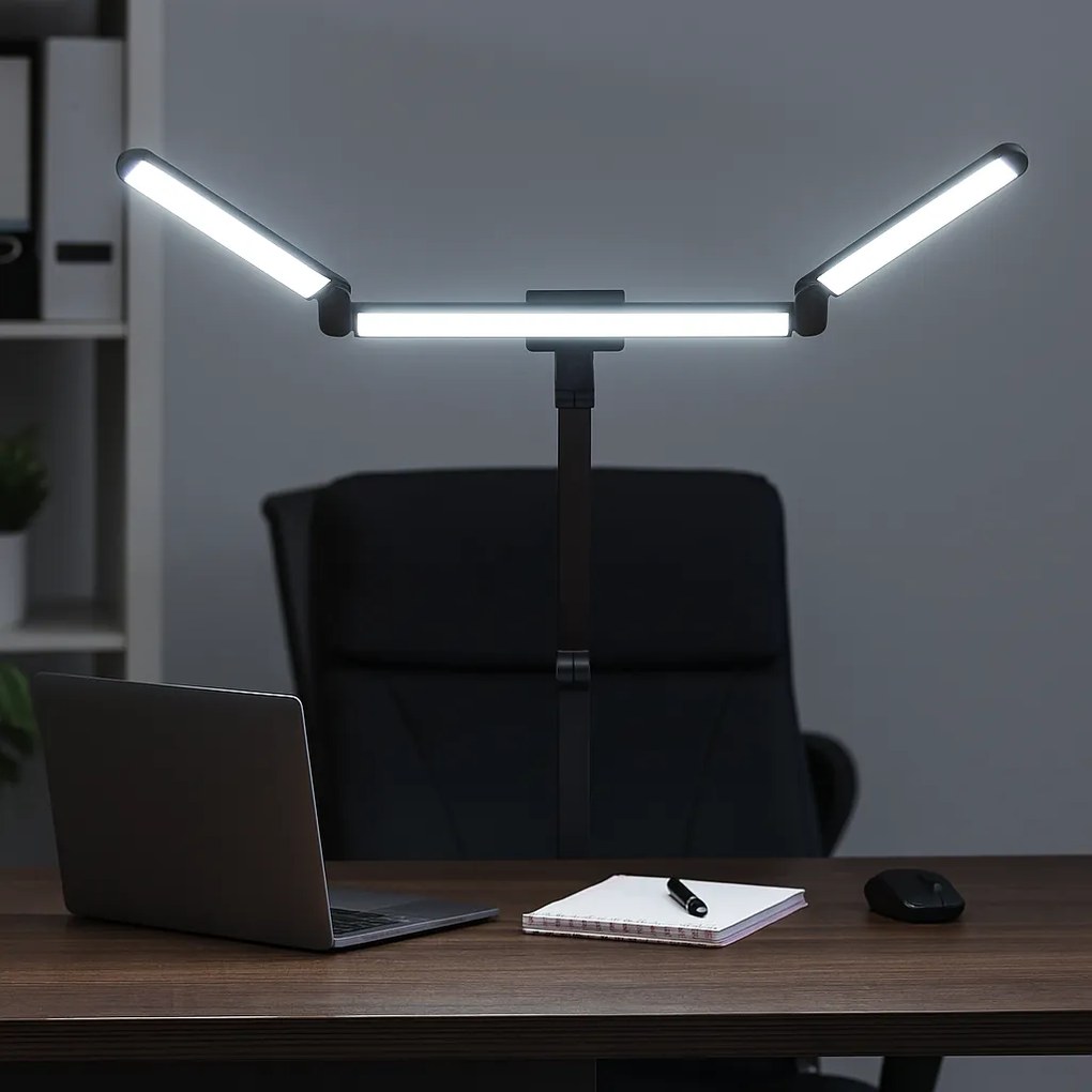Stolná LED lampa CLARIO, svorka, diaľkové ovládanie