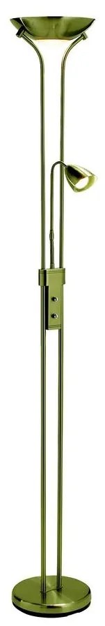 Markslöjd - Stmievateľná stojacia lampa DETROIT 1xR7s/300W + 1xGU10/35W/230V mosadz