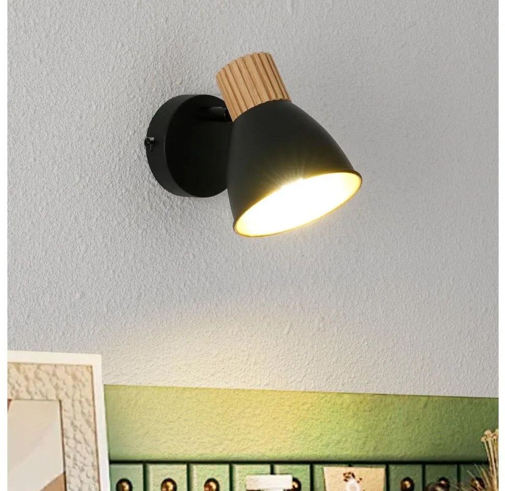 Brilagi - Nástenné bodové svietidlo ODENSE 1xE14/10W/230V kaučukovník/čierna