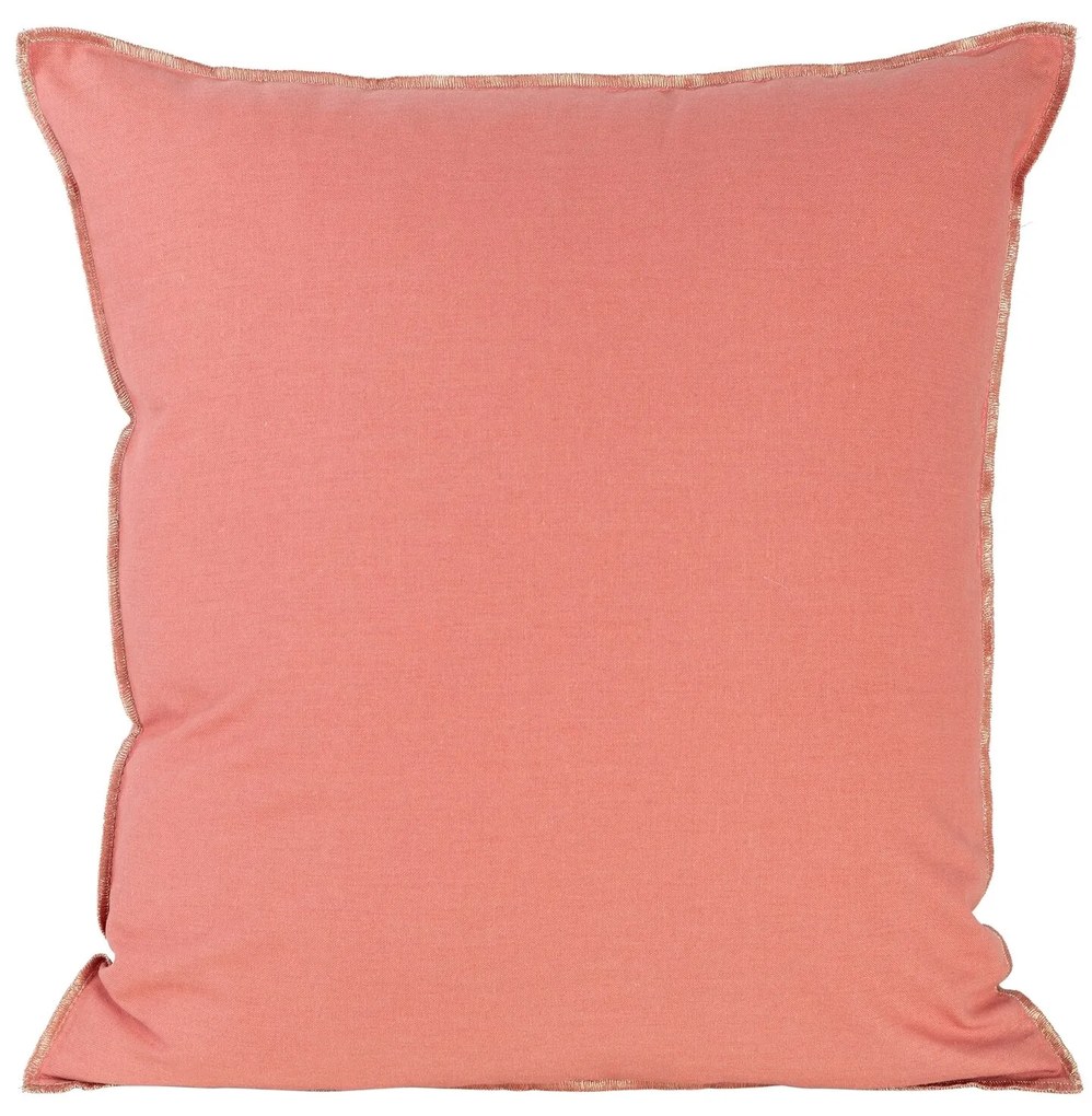DEKORAČNÁ OBLIEČKA NA VANKÚŠ LEN4 45X45 CM KORALOVÁ