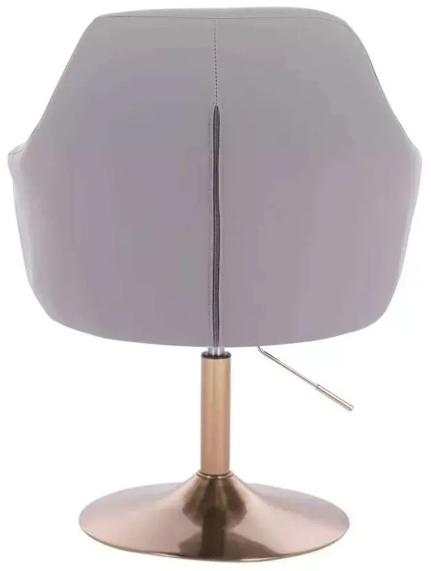 LuxuryForm DESIGN Kreslo ANDORA na zlatom tanieri - sivé