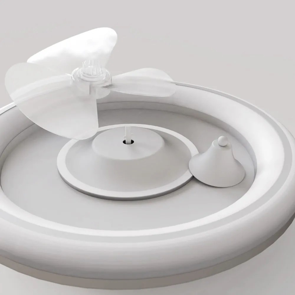 Biele LED stropné svietidlo na diaľkové ovládanie/s ventilátorom Alan – SULION