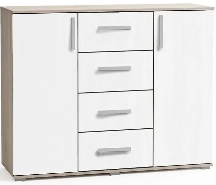 Komoda Jacob II  dub sonoma/biela