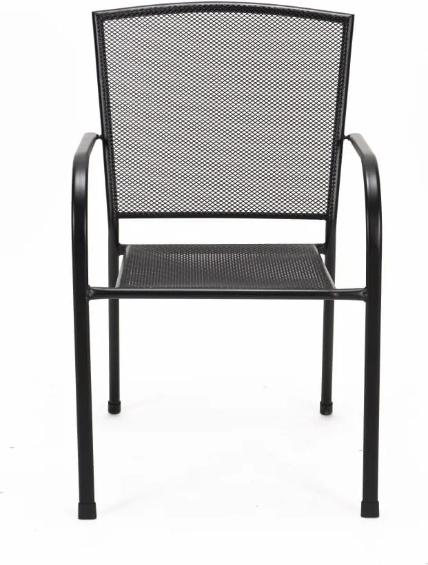 Kovová záhradná stolička RIVER, čierna