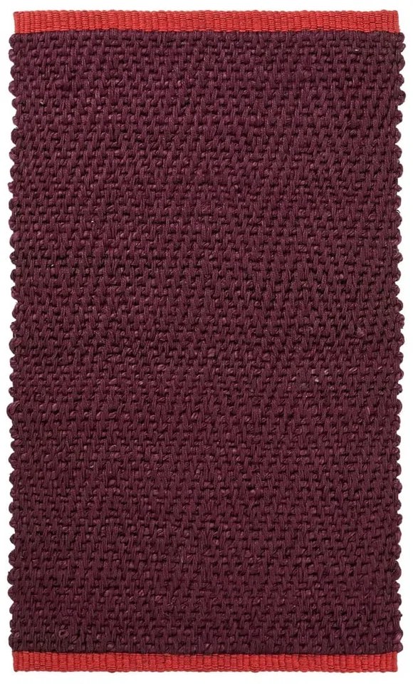 Vínovočervený jutový koberec 50x80 cm Notes – Mette Ditmer Denmark