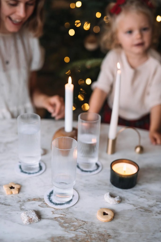 Ferm Living Pohár Ripple Long 300 ml – set 4 ks