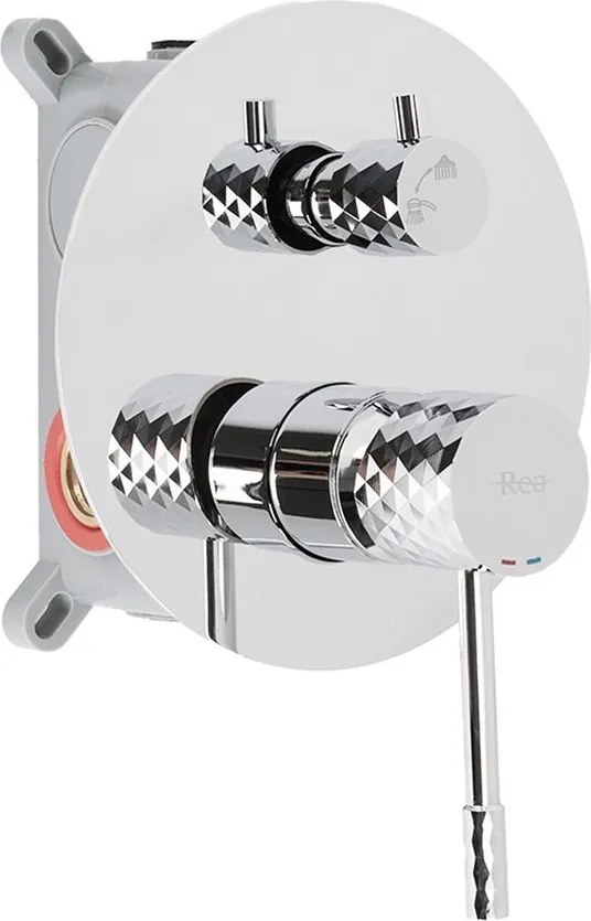 Sprchový komplet REA LUNGO DIAMOND + BOX s podomietkovou batériou, chróm