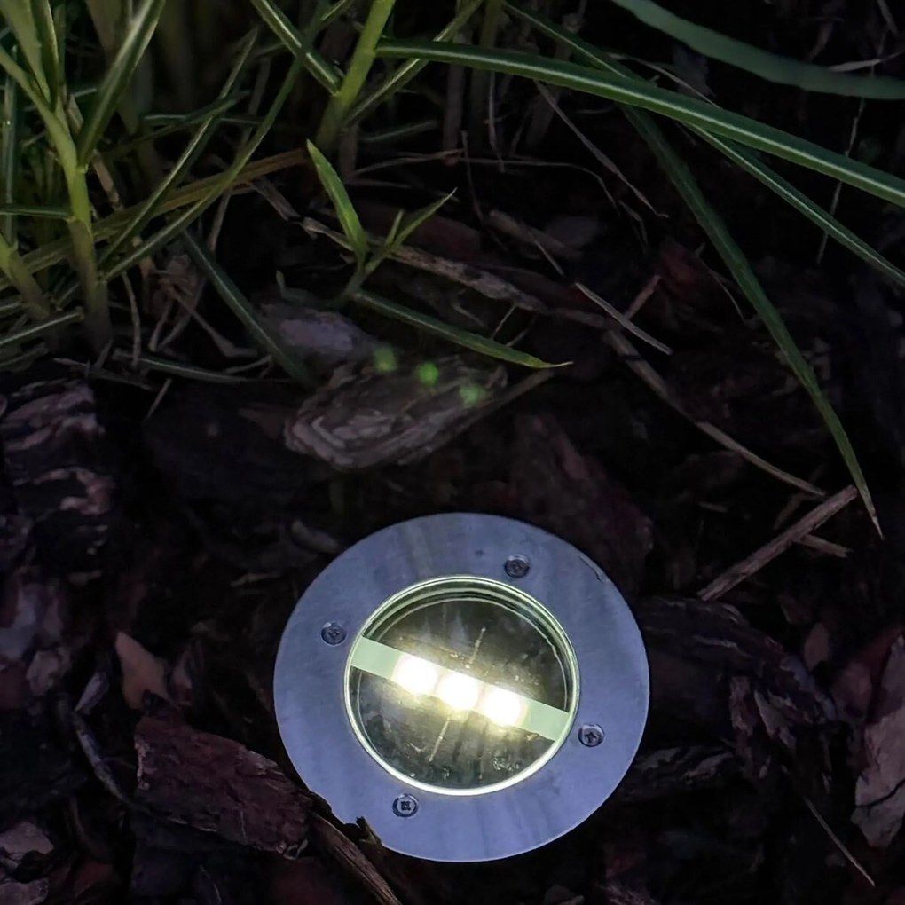 Bluegarden Toolight, LED solárna lampa 4,5cm 1ks P60049, strieborná, OGR-05684