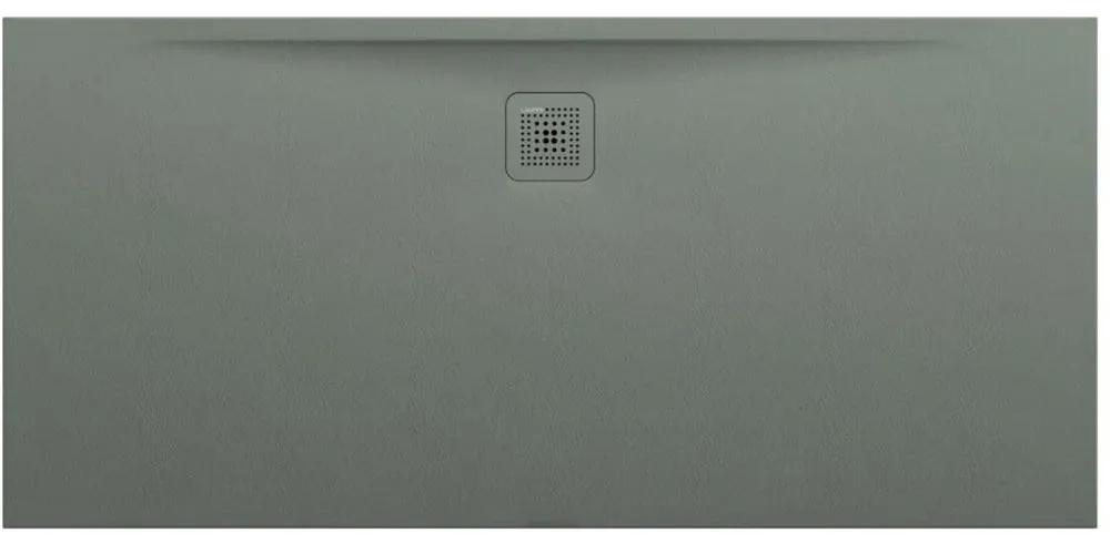 LAUFEN Pro obdĺžniková sprchová vanička z materiálu Marbond, odtok na dlhšej strane, 1600 x 750 x 32 mm, betónová šedá, H2139570790001