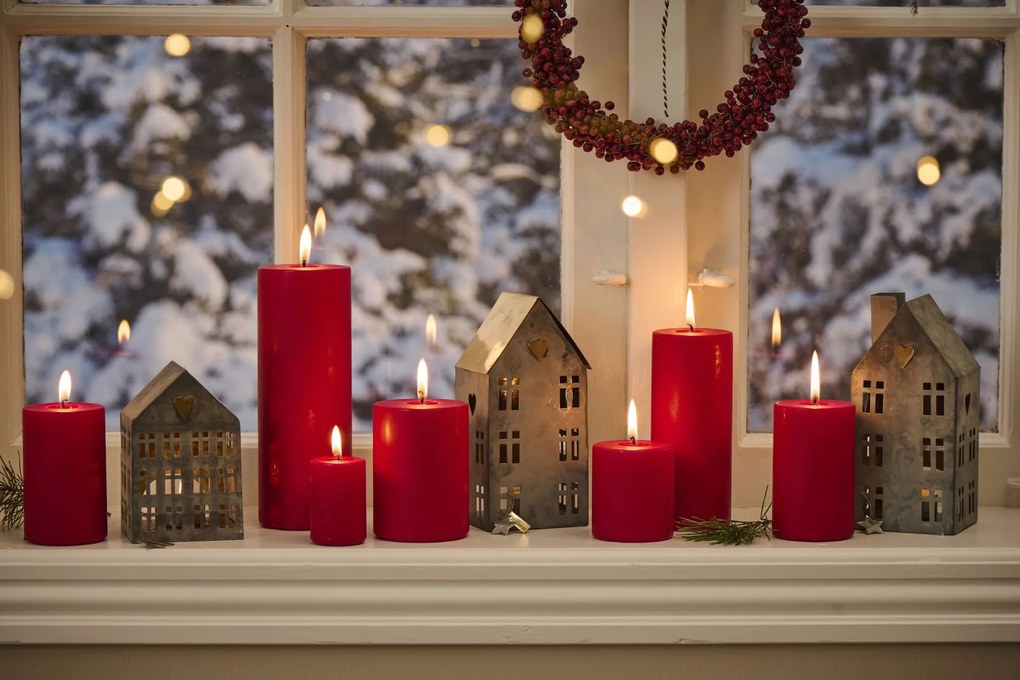 Ib Laursen Svietnik domček Stillenat House Zlaté srdce + komín