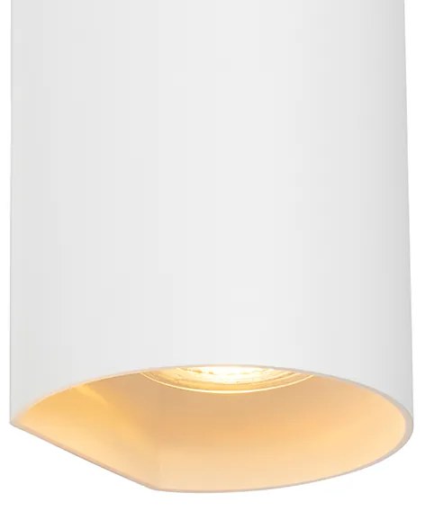 Okrúhla dizajnová nástenná lampa biela - Sabbir
