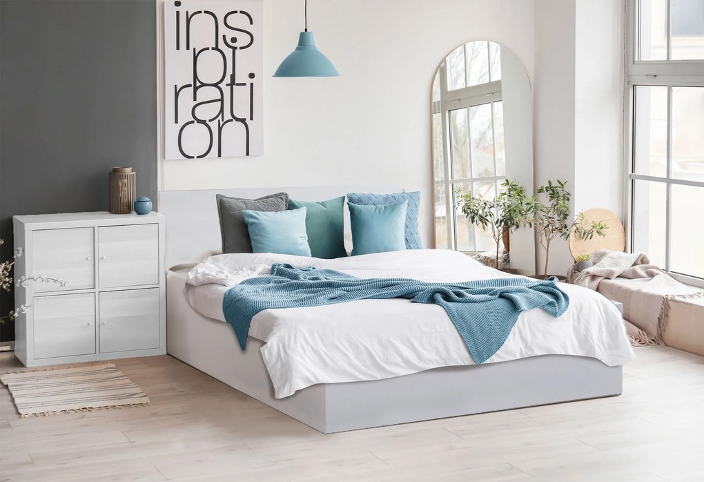 Posteľ SOFIA 120 x 200 cm, biela Rošt: Bez roštu, Matrac: Matrac SOMMERA 18 cm