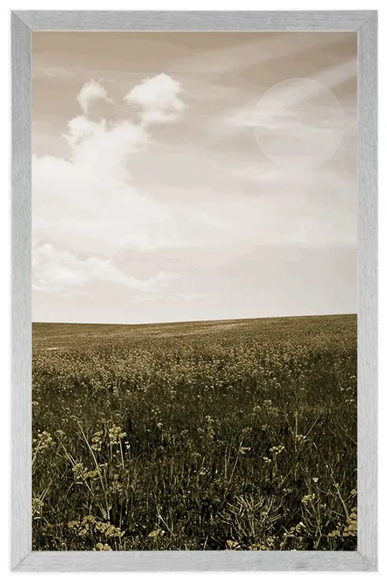 Plagát retro lúka - 30x45 silver