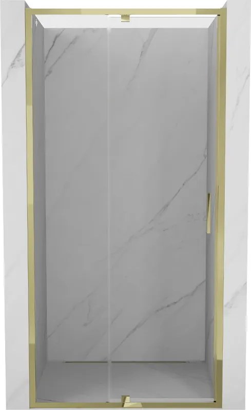 Mexen Exo, výklopné sprchové dvere 120 cm, číre sklo, zlatá, 819-120-000-50-00