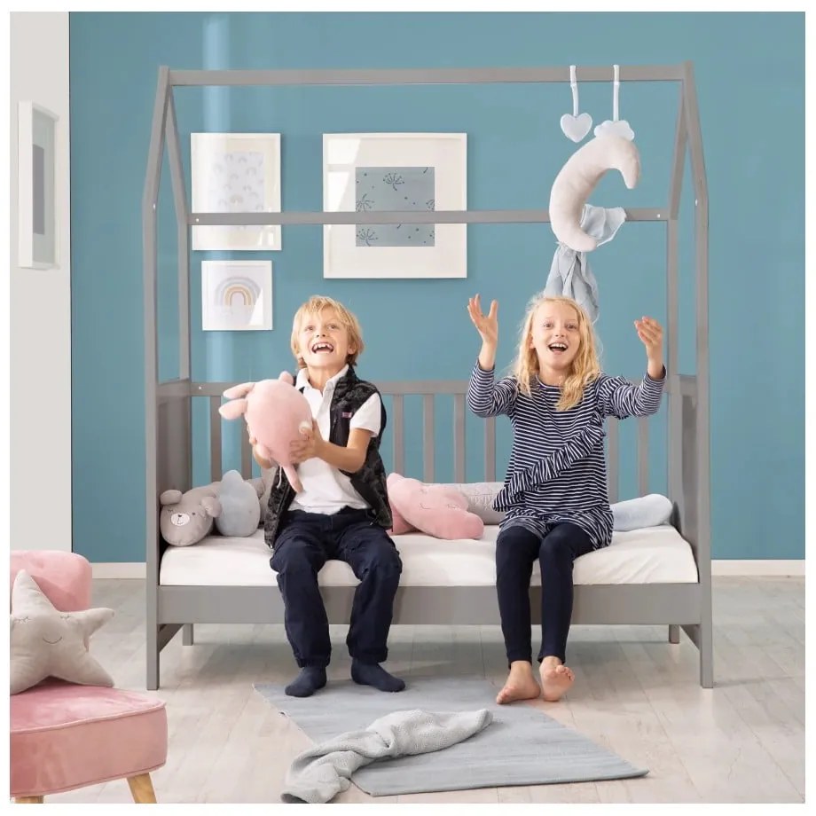 Sivá postieľka 70x140 cm – Roba