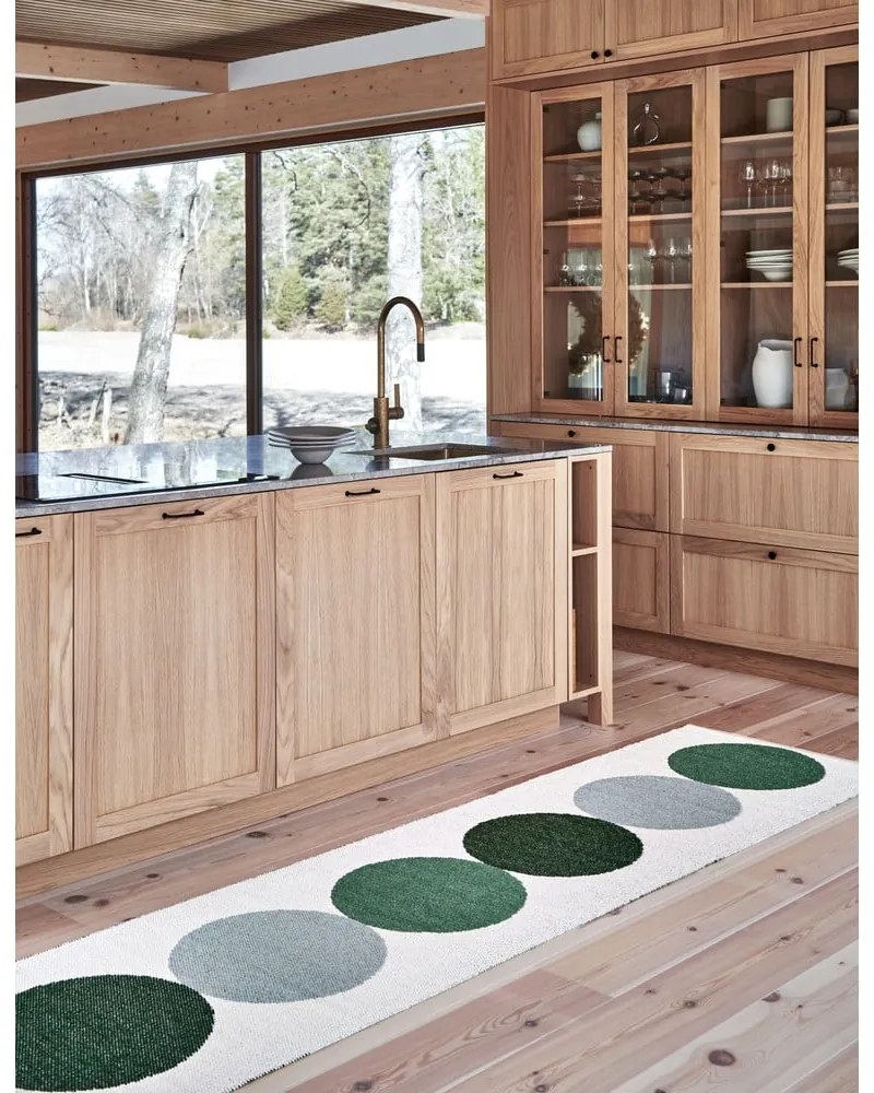 Zeleno-krémový vnútorný a vonkajší koberec 70x140 cm Otto Herb – Pappelina