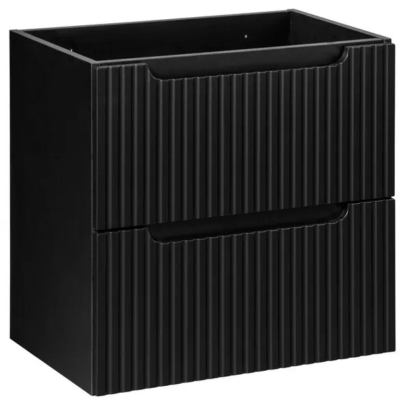 Závesná skrinka Nova Black Gaja I s doskou a umývadlom 50 cm čierna/dub evoke