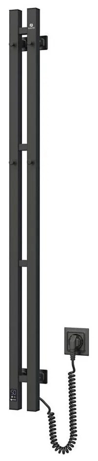 Elektrický sušiak na uteráky s term. SILOUETTE 187W/230V 120,6cm IP44 čierna pravá