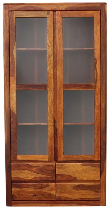 Vitrína Tina 100x200x45 z indického masívu palisander Only stain