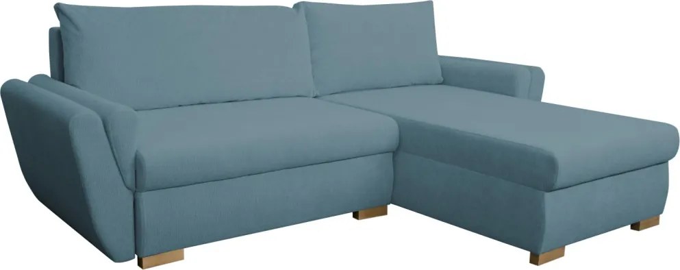 Rohová sedačka Helvetius, modrá látka