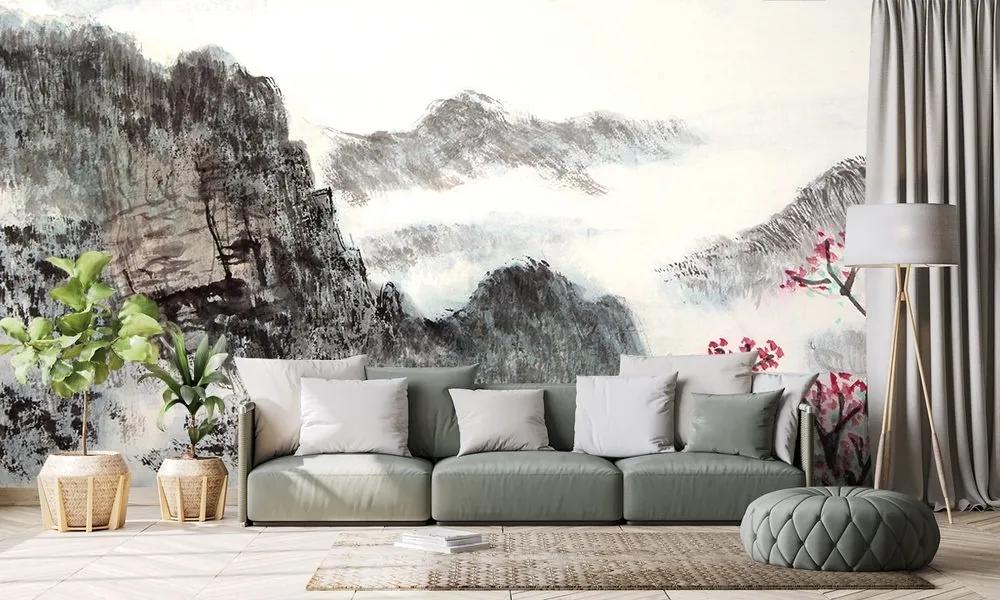 Tapeta tradičná čínska maľba krajiny - 450x300