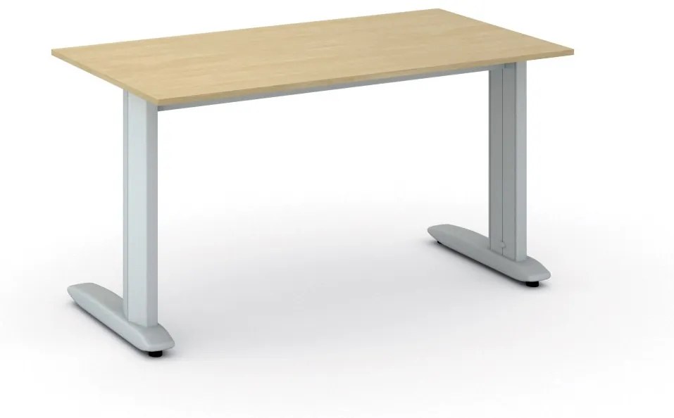 Kancelársky písací stôl PRIMO FLEXIBLE 1400 x 800 mm, breza