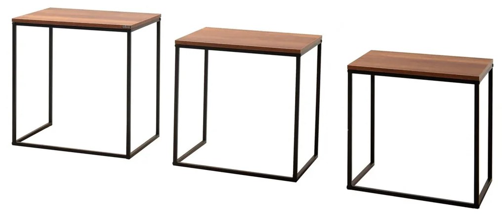 Odkladací stolík SHP 933 Walnut, 3 ks