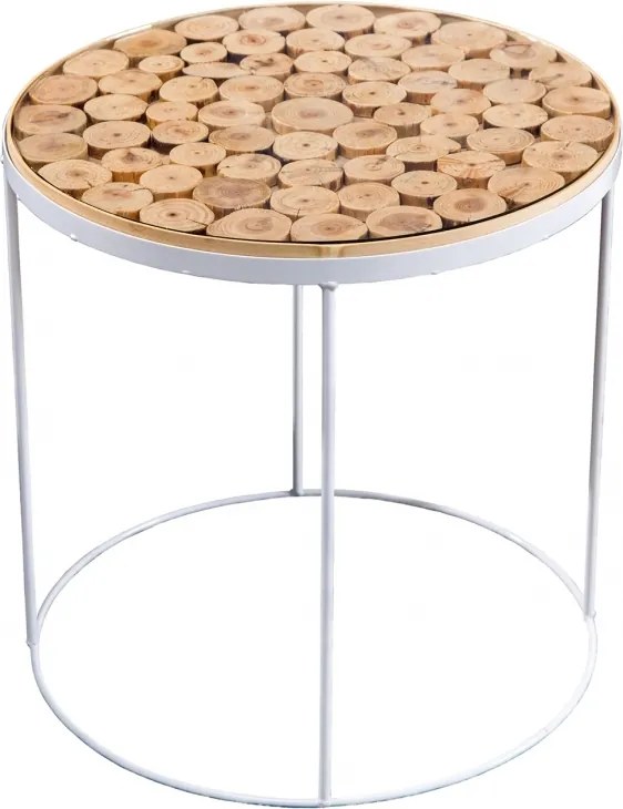 Odkládací stolek Woodeli 50 cm, bílá Sin:37156 CULTY HOME +