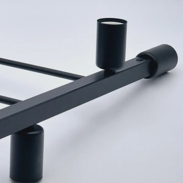 Luster na tyči ASTRID 4xE27/60W/230V čierna