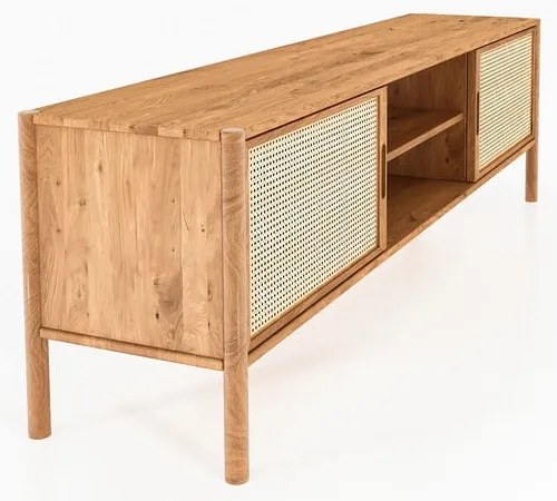 TV stolík z dubového dreva 204x64 cm Pola - The Beds