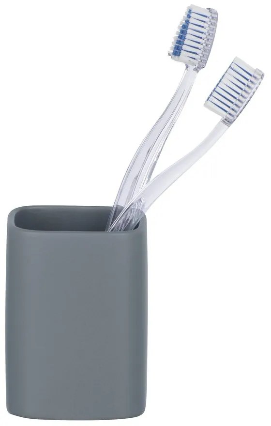 Modrý keramický téglik na zubné kefky Hexa - Wenko