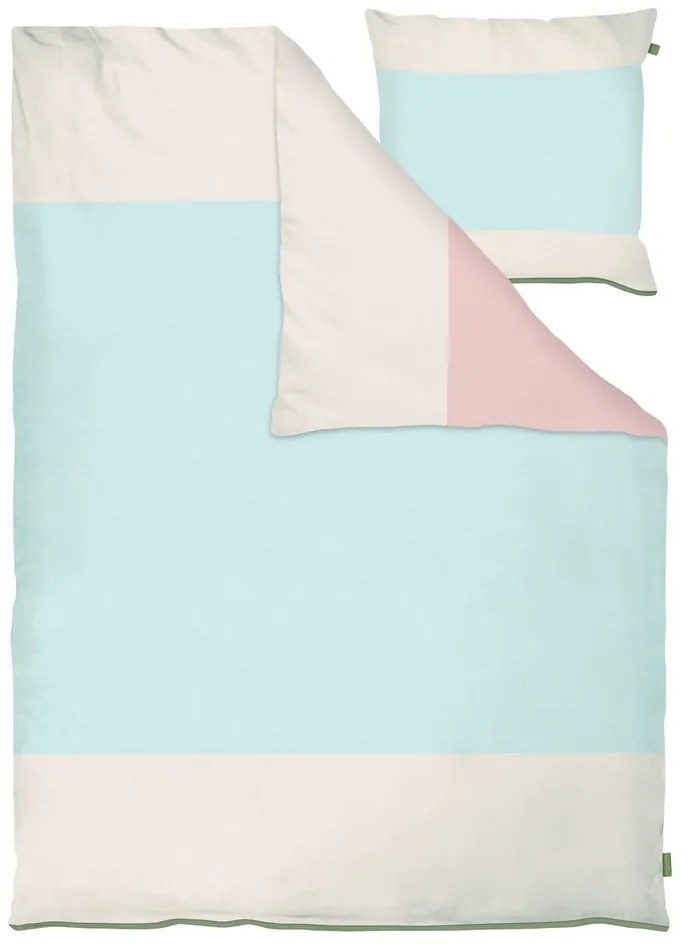 Svetlomodré predĺžené obliečky na jednolôžko z bavlneného perkálu 140x220 cm Colore – Mette Ditmer Denmark