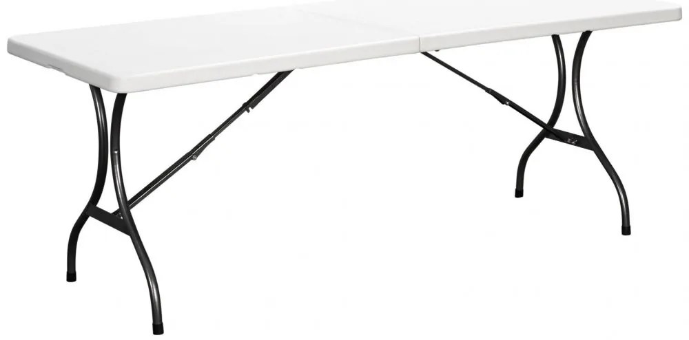 Skladací záhradný cateringový stôl 240x70 cm, biely, ModernHome
