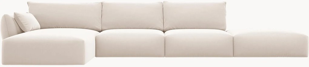 Velúrová rohová pohovka Matera (5-miestna)