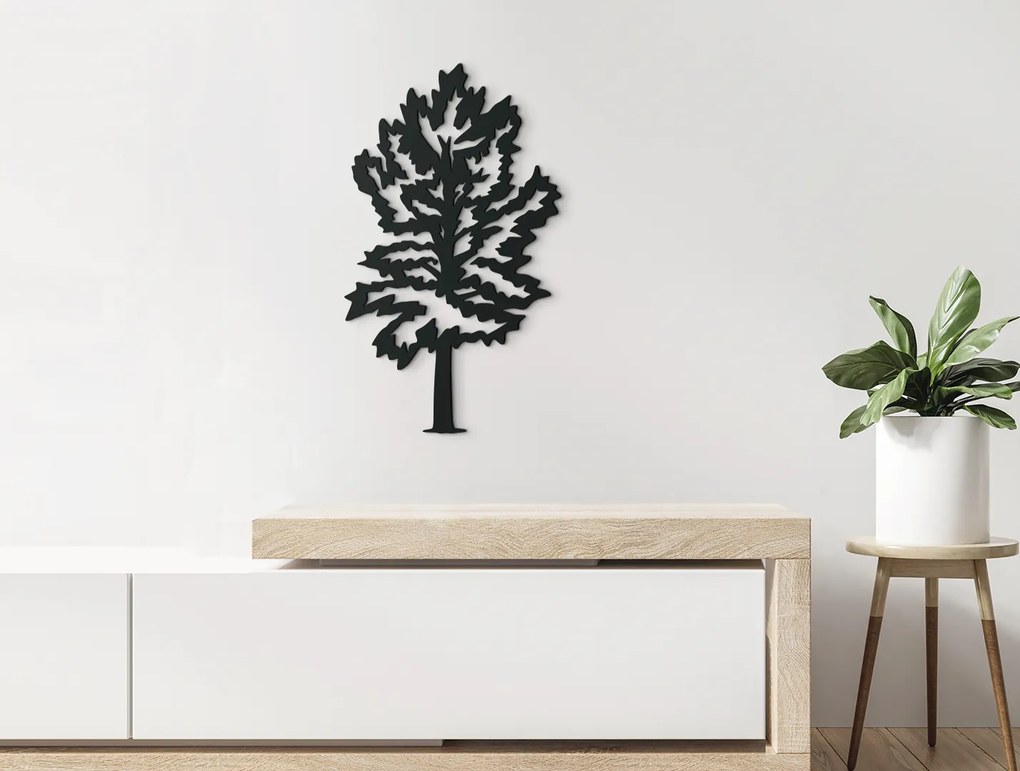drevko Drevená nálepka Strom na jeseň Rozmer obrazu: 44,5 x 26 cm, Farba dekorácie: Čierna