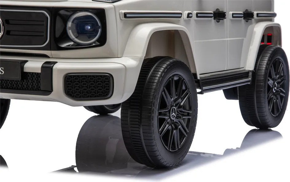 LEAN CARS Akumulátorové vozidlo Mercedes G 4x4 24 V 2580, biele