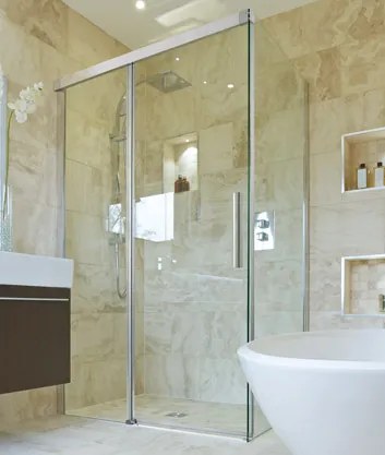 Aquatek NOBEL R33 Chróm Luxusná sprchová zástena obdĺžniková 120 × 90 cm, sklo 8 mm
