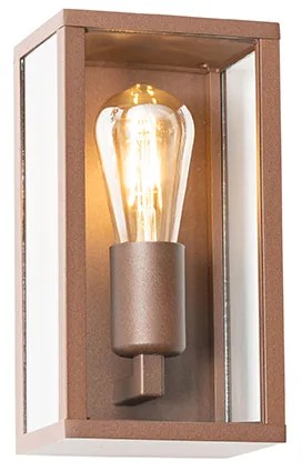 Priemyselná nástenná lampa hrdzavohnedá 26 cm IP44 - Charlois