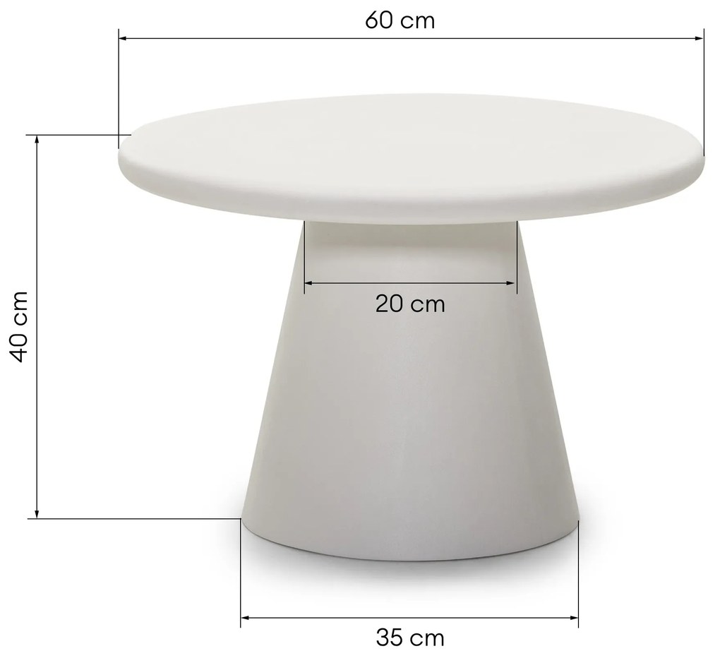 Konferenční stolek Montis 60 cm ecru